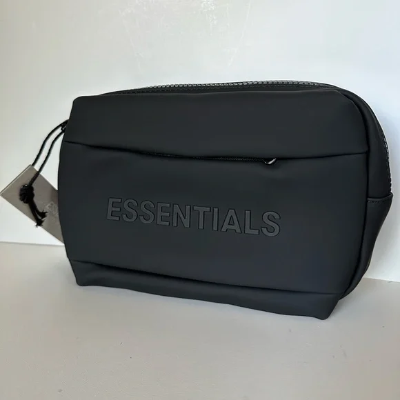 ESSENTIALS bag Black Crossbody Bag Minimalist Logo Streetwear Shoulder Pouch - Picture 2 of 6